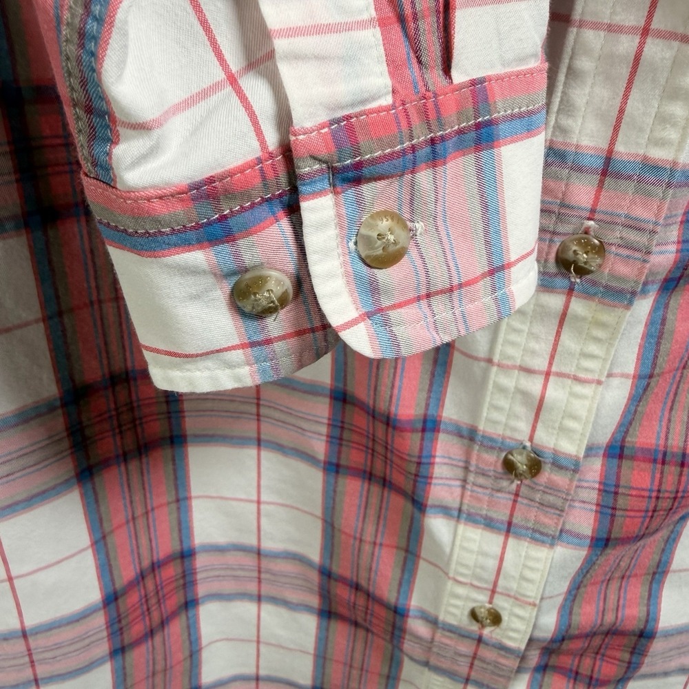 Orvis Pink Plaid Flannel Women's XS Western Button Up Shirt - Picture 10 of 14